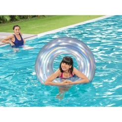 CIAMBELLA SALVAGENTE GONFIABILE IRIDESCENTE 107 CM MARE SPIAGGIA PISCINA 36240