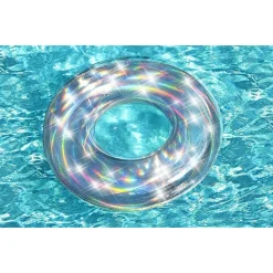 CIAMBELLA SALVAGENTE GONFIABILE IRIDESCENTE 107 CM MARE SPIAGGIA PISCINA 36240