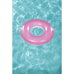 CIAMBELLA SALVAGENTE GONFIABILE PER BAMBINI TRASPARENTE NEON NUOTO 76 CM 36024