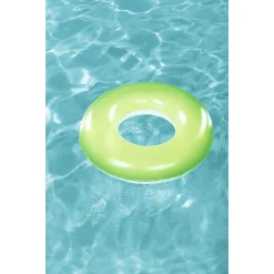 CIAMBELLA SALVAGENTE GONFIABILE PER BAMBINI TRASPARENTE NEON NUOTO 76 CM 36024