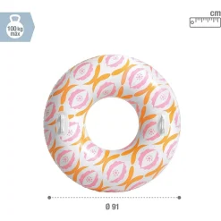 CIAMBELLA TIMELESS CON MANIGLIE 91 CM GALLEGGIANTE GONFIABILE PISCINA MARE 56269