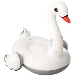 CIGNO GONFIABILE CAVALCABILE GIGANTE 196X174CM MATERASSINO CON MANIGLIE PISCINA 016104