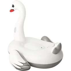 CIGNO GONFIABILE CAVALCABILE GIGANTE 196X174CM MATERASSINO CON MANIGLIE PISCINA 016104