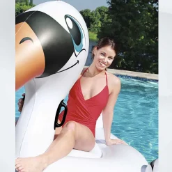 CIGNO GONFIABILE GIGANTE ISOLA MATERASSINO MARE PISCINA 191 X 122 X 170 CM