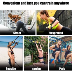 CINGHIE PER ALLENAMENTO IN SOSPENSIONE P4 CARICO 500KG ANCORAGGIO PORTA FITNESS