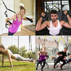 CINGHIE PER ALLENAMENTO IN SOSPENSIONE P4 CARICO 500KG ANCORAGGIO PORTA FITNESS