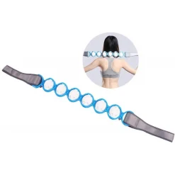 CINTURA FASCIA MASSAGGIANTE ROPE 100CM RULLI 6 SFERE CORDA ATTREZZO ADDOMINALI