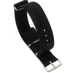 CINTURINO IN NYLON UNIVERSALE RICAMBIO PER OROLOGIO LARGHEZZA 20MM NERO