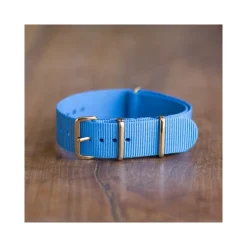 CINTURINO IN NYLON UNIVERSALE RICAMBIO OROLOGIO LARGHEZZA 18MM BLU