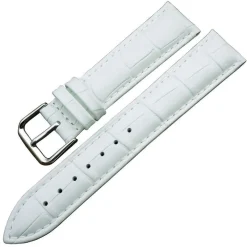 CINTURINO IN PELLE UNIVERSALE RICAMBIO PER OROLOGIO LARGHEZZA 12MM BIANCO