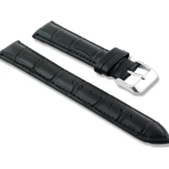 CINTURINO IN PELLE UNIVERSALE RICAMBIO PER OROLOGIO LARGHEZZA 22MM NERO