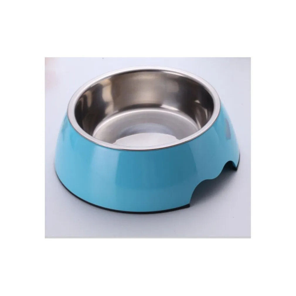 CIOTOLA 1 VASCHETTA ACCIAIO PLASTICA 21x8CM COCKER CANE GATTO CIBO ACQUA