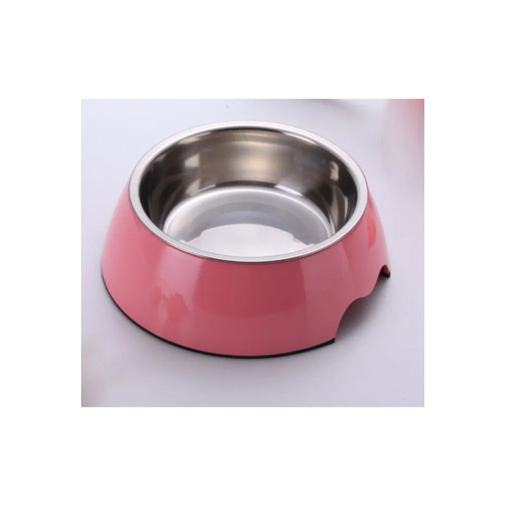 CIOTOLA 1 VASCHETTA ACCIAIO PLASTICA 21x8CM COCKER CANE GATTO CIBO ACQUA