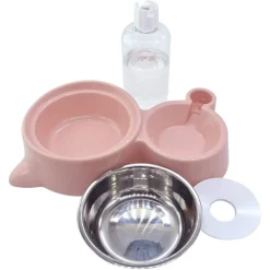 CIOTOLA DOPPIA GATTI CANI 2IN1 DISTRIBUTORE ACQUA ALIMENTI AUTOMATICHE BORRACCE