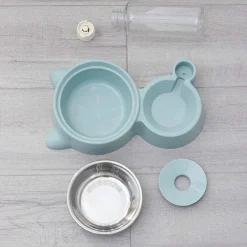 CIOTOLA DOPPIA GATTI CANI 2IN1 DISTRIBUTORE ACQUA ALIMENTI AUTOMATICHE BORRACCE