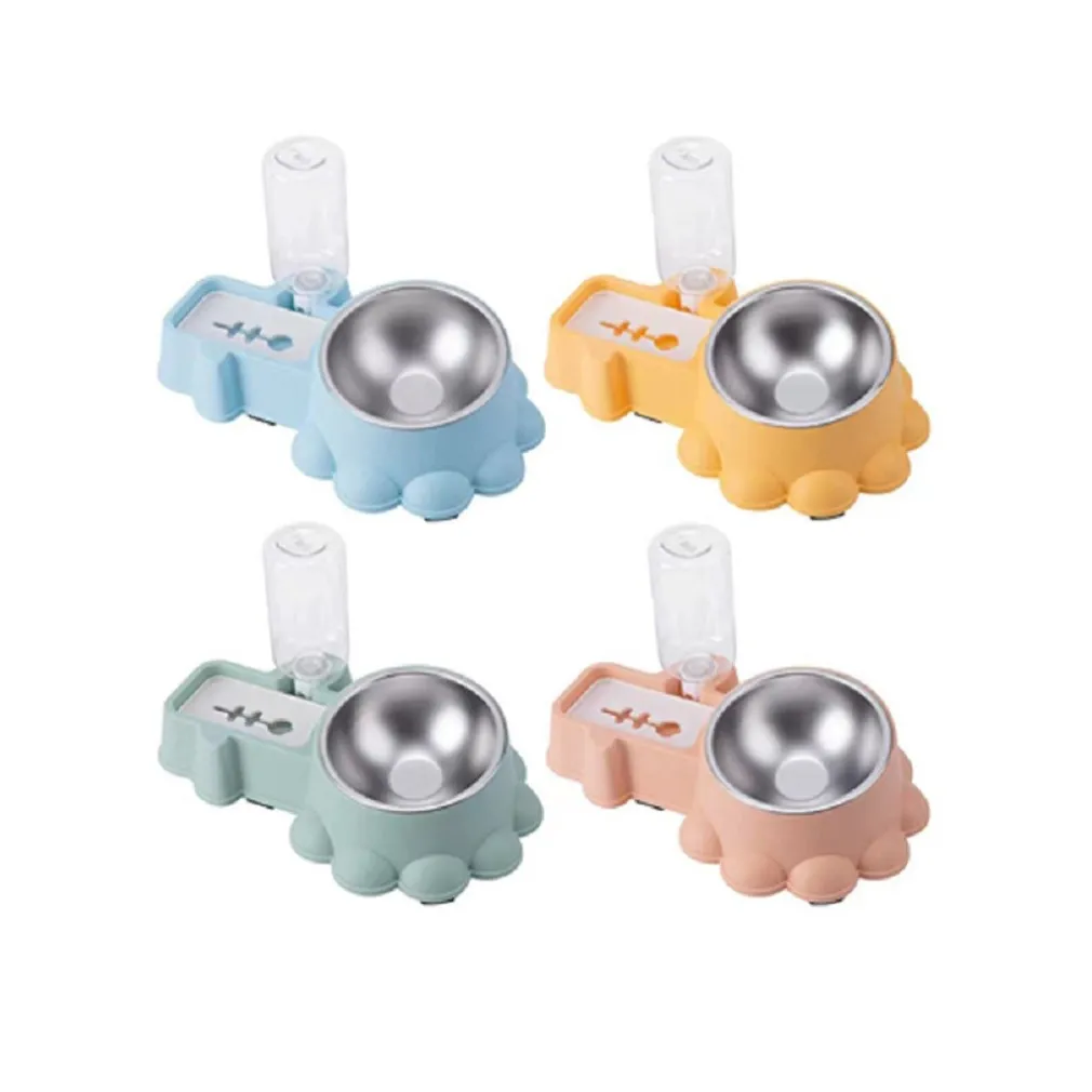 CIOTOLA DOPPIO CORPO COMBO PER CIBO ACQUA DISPENSER IN PLASTICA PER CANI GATTI