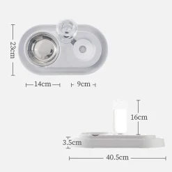 CIOTOLA IN PLASTICA PER GATTI CANI PICCOLI ANIMALI DOMESTICI PER ALIMENTI ACQUA