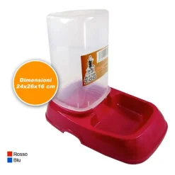 CIOTOLA MANGIATOIA CON RISERVA 24X26X16 CM PER ANIMALI CANI GATTI IN PLASTICA