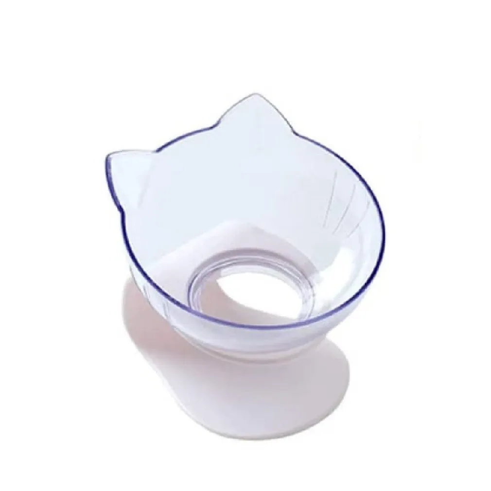 CIOTOLA SINGOLA FORMA GATTO INCLINABILE REGOLABILE PER GATTI CANI ALIMENTI ACQUA