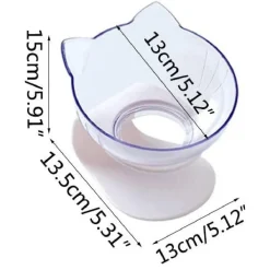 CIOTOLA SINGOLA FORMA GATTO INCLINABILE REGOLABILE PER GATTI CANI ALIMENTI ACQUA