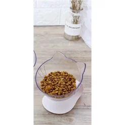 CIOTOLA SINGOLA FORMA GATTO INCLINABILE REGOLABILE PER GATTI CANI ALIMENTI ACQUA