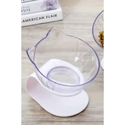 CIOTOLA SINGOLA FORMA GATTO INCLINABILE REGOLABILE PER GATTI CANI ALIMENTI ACQUA