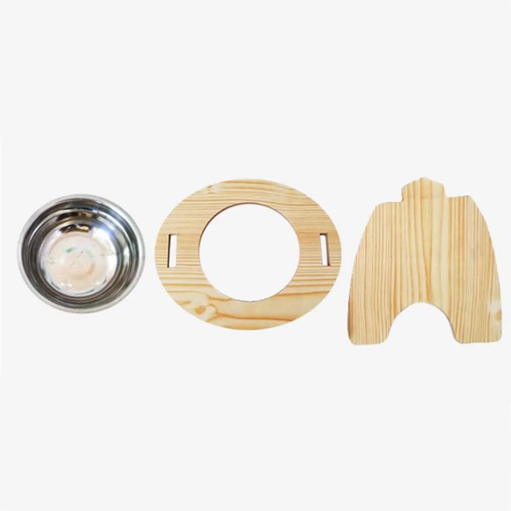 CIOTOLA SINGOLA RIALZATA PER CANI GATTI CON BASE IN LEGNO PER ANIMALI DOMESTICI