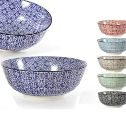 CIOTOLA TONDA MULTIUSO MARRAKECH 21X21X8,2CM CERAMICA DECORATA COLORI ASS 771590