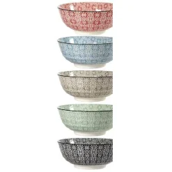 CIOTOLA TONDA MULTIUSO MARRAKECH 21X21X8,2CM CERAMICA DECORATA COLORI ASS 771590