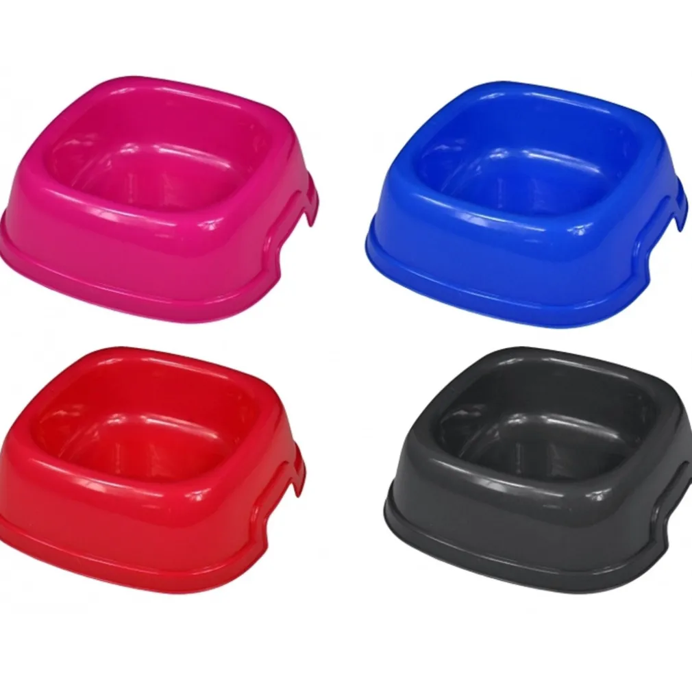 CIOTOLA VASCHETTA PLASTICA QUADRATA 22x22x7,5CM 0,73LT CANE ANIMALI CIBO ACQUA