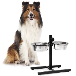 CIOTOLE CANE GATTO RIALZATE CON SUPPORTO METALLO REGOLABILE CIOTOLA ACCIAIO 20CM