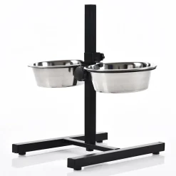 CIOTOLE CANE GATTO RIALZATE CON SUPPORTO METALLO REGOLABILE CIOTOLA ACCIAIO 20CM