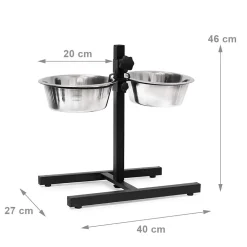CIOTOLE CANE GATTO RIALZATE CON SUPPORTO METALLO REGOLABILE CIOTOLA ACCIAIO 20CM