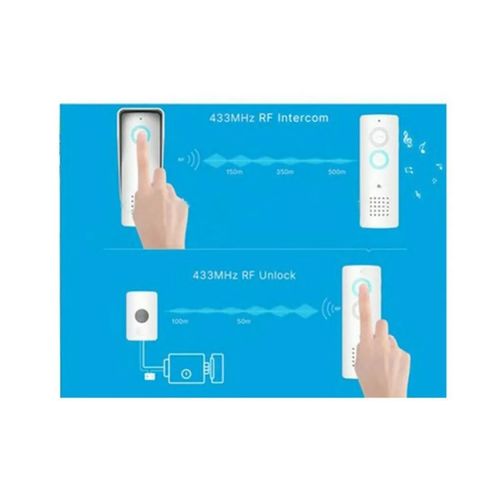 CITOFONO WIRELESS SENZA FILI DA ESTERNO CAMPANELLO MONOFAMILIARE CASA RL-0518L