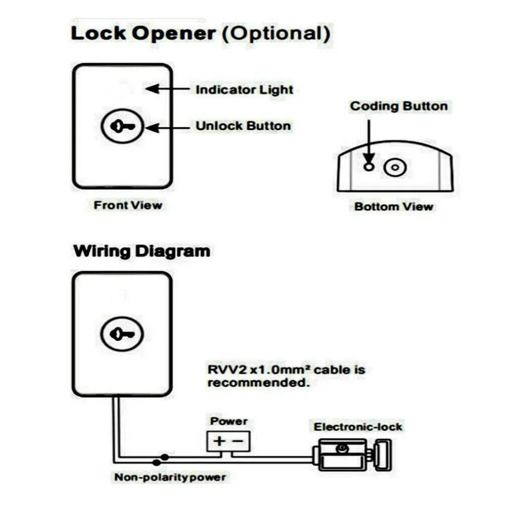 CITOFONO WIRELESS SENZA FILI DA ESTERNO CAMPANELLO MONOFAMILIARE CASA RL-0518L