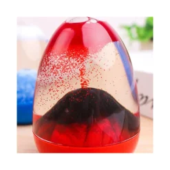 CLESSIDRA IN VETRO CON EFFETTO ERUZIONE VULCANO LIQUIDO IDEA REGALO DECORAZIONE