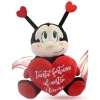 COCCINELLA IN PELUCHE CON CUORE 30 CM PORTA FORTUNA REGALO SAN VALENTINO 95370