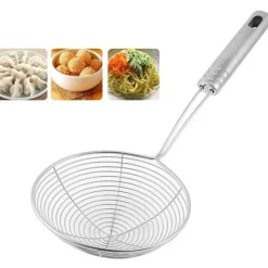 COLINO ACCIAIO INOX 16CM CON MANICO PASSINO RETE GANCIO UNCINO FILTRA SETACCIO