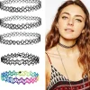 COLLANE COLLANA GIROCOLLO GOMMA STRETCH MODA GOTICO ELASTICO EFFETTO TATOO HYPE