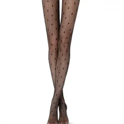 COLLANT A RETE VITA ALTA DUPU MOD F1001 ELASTICIZZATE MICRORETE CON POIS