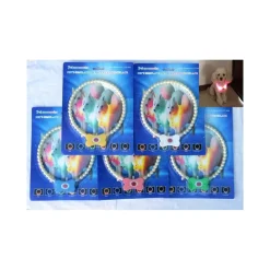 COLLARE 185 MM PERLE LED LUMINOSO SICUREZZA NOTTURNA PER CANI GATTI ANIMALI