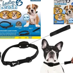 COLLARE GUINZAGLIO RETRAIBILE 2 IN 1 PER CANE CANI TAGLIA S/M CON MAGNETE