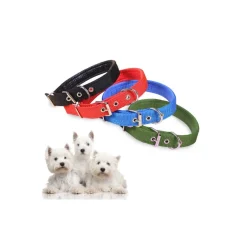 COLLARE IN NYLON CON IMBOTTITURA PER CANI PICCOLA TG. CHIUSURA FIBBIA REGOLABILE