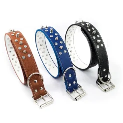 COLLARE PER CANE CANI BORCHIATO A PUNTA BRILLANTINATO TAGLIA MEDIA GRANDE