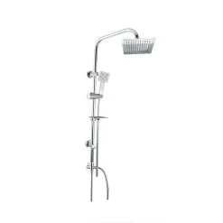 COLONNA DOCCIA BAGNO MODERNA SALISCENDI SOFFIONE QUADRATO PORTASAPONE 98CM 59395