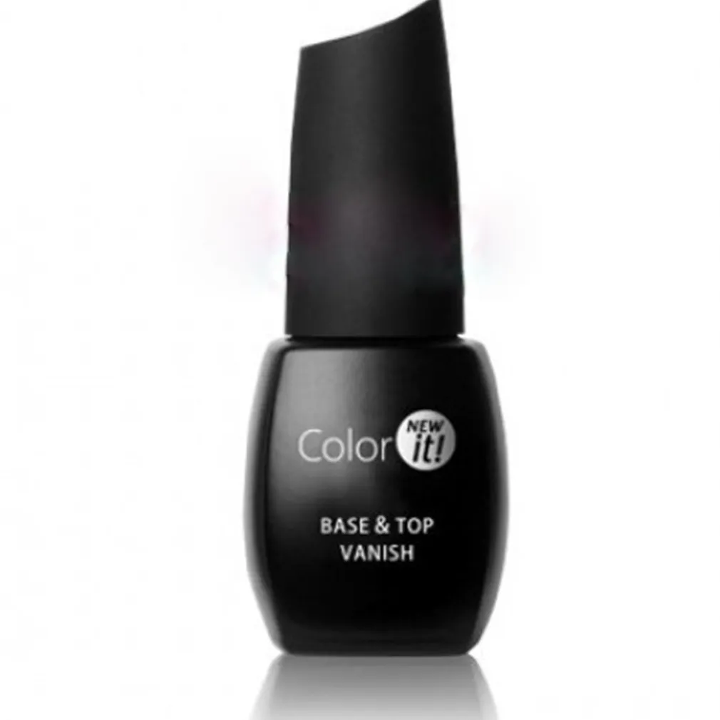 COLOR 2IN1 BASE TOP COAT VANISH 15ML LUCIDO CRYSTAL LUNGA DURATA UV GEL NAIL ART