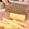 COLTELLO ONDULATO PER PATATE CETRIOLI IN ACCIAIO AFFETTATRICE ACCESSORI CUCINA