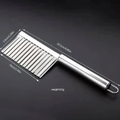 COLTELLO ONDULATO PER PATATE CETRIOLI IN ACCIAIO AFFETTATRICE ACCESSORI CUCINA