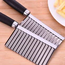 COLTELLO ONDULATO PER PATATE CETRIOLI IN ACCIAIO AFFETTATRICE ACCESSORI CUCINA