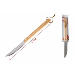 COLTELLO PER BARBECUE 37 CM GRIGLIATA DI CARNE BBQ CON MANICO IN LEGNO 2406327